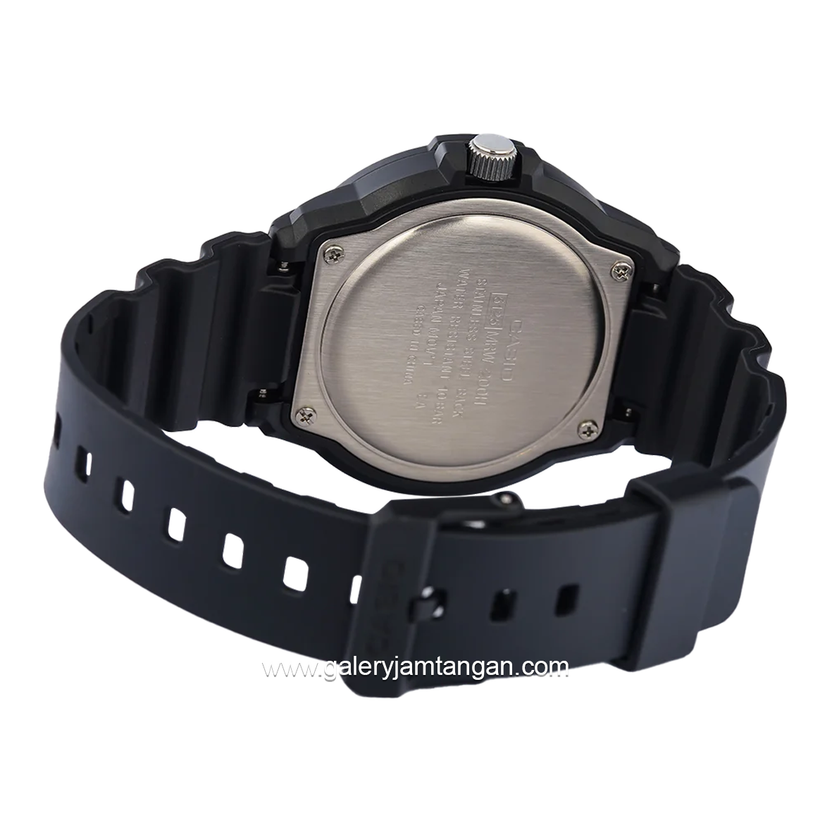 CASIO General MRW-200H-1BVDF Black Dial Black Rubber Strap