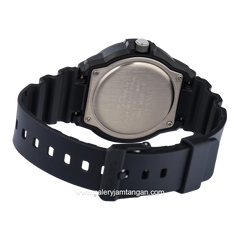 CASIO General MRW-200H-1BVDF Black Dial Black Rubber Strap
