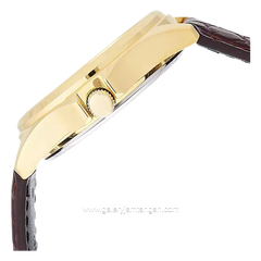 CASIO General MTP-1183Q-7ADF Brown Gold Dial White Leather Strap