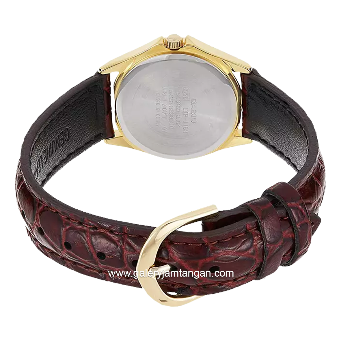 CASIO General MTP-1183Q-7ADF Brown Gold Dial White Leather Strap