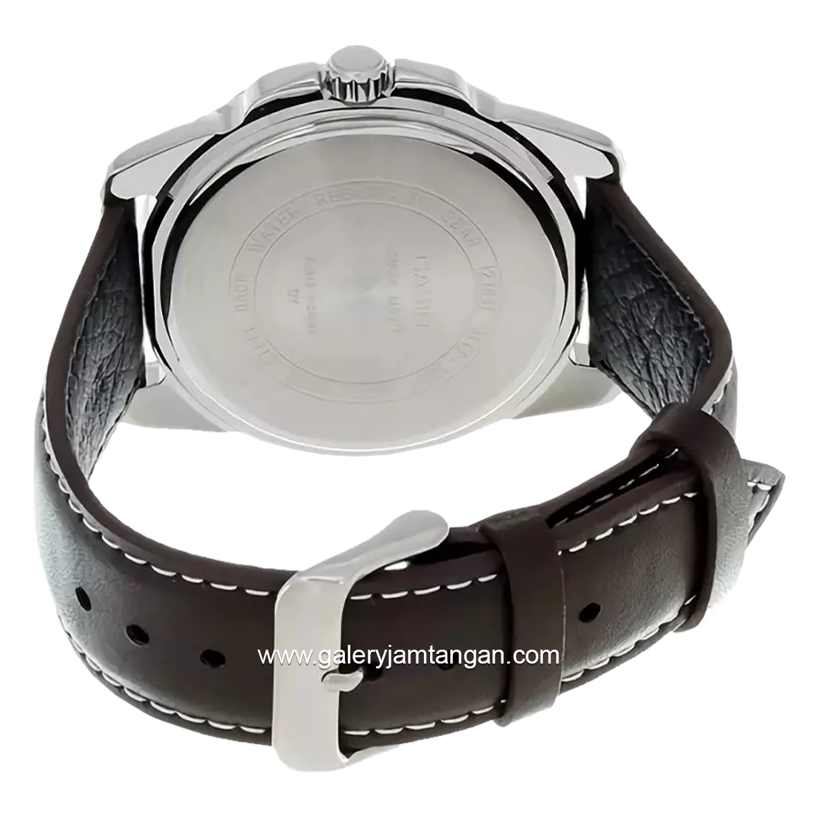 CASIO General MTP-1314L-7AVDF Brown Silver Leather Strap