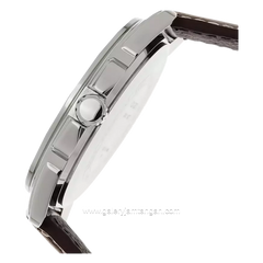 CASIO General MTP-1314L-7AVDF Brown Silver Leather Strap