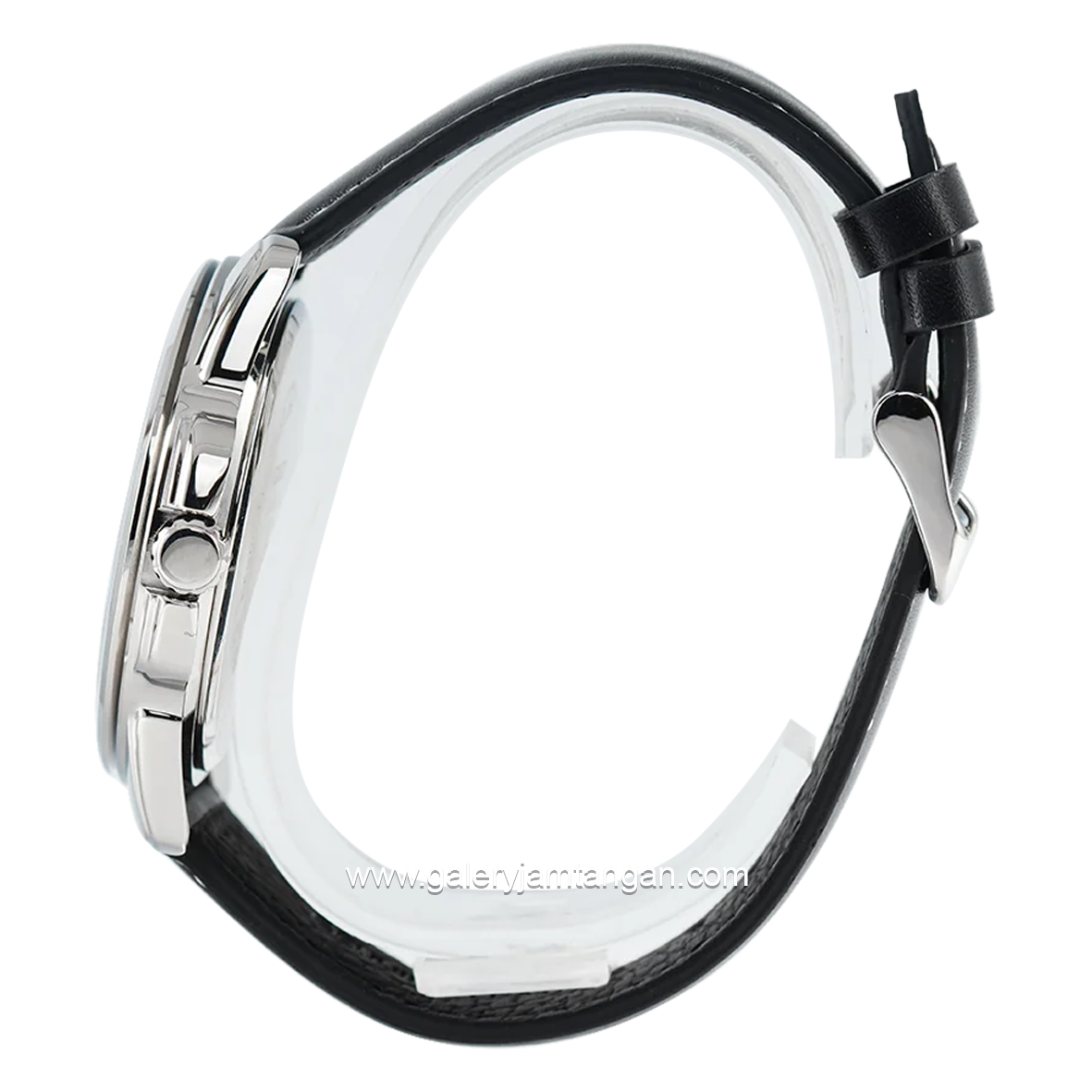 CASIO General MTP-1314L-8AVDF Black Silver Leather Strap