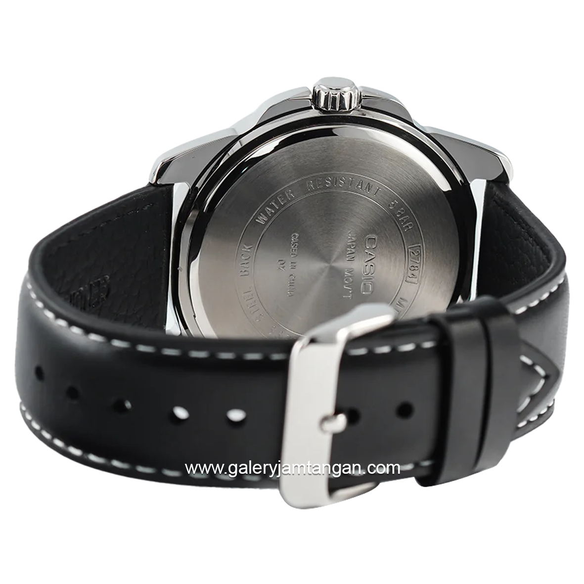 CASIO General MTP-1314L-8AVDF Black Silver Leather Strap
