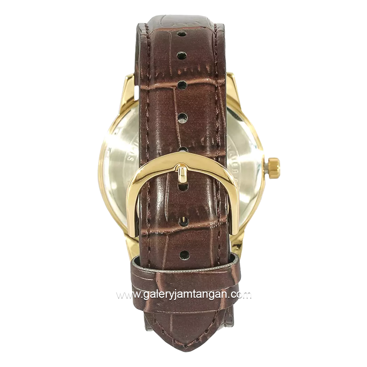 Casio General MTP-V002GL-1BUDF Brown Gold Dial Black Leather Strap