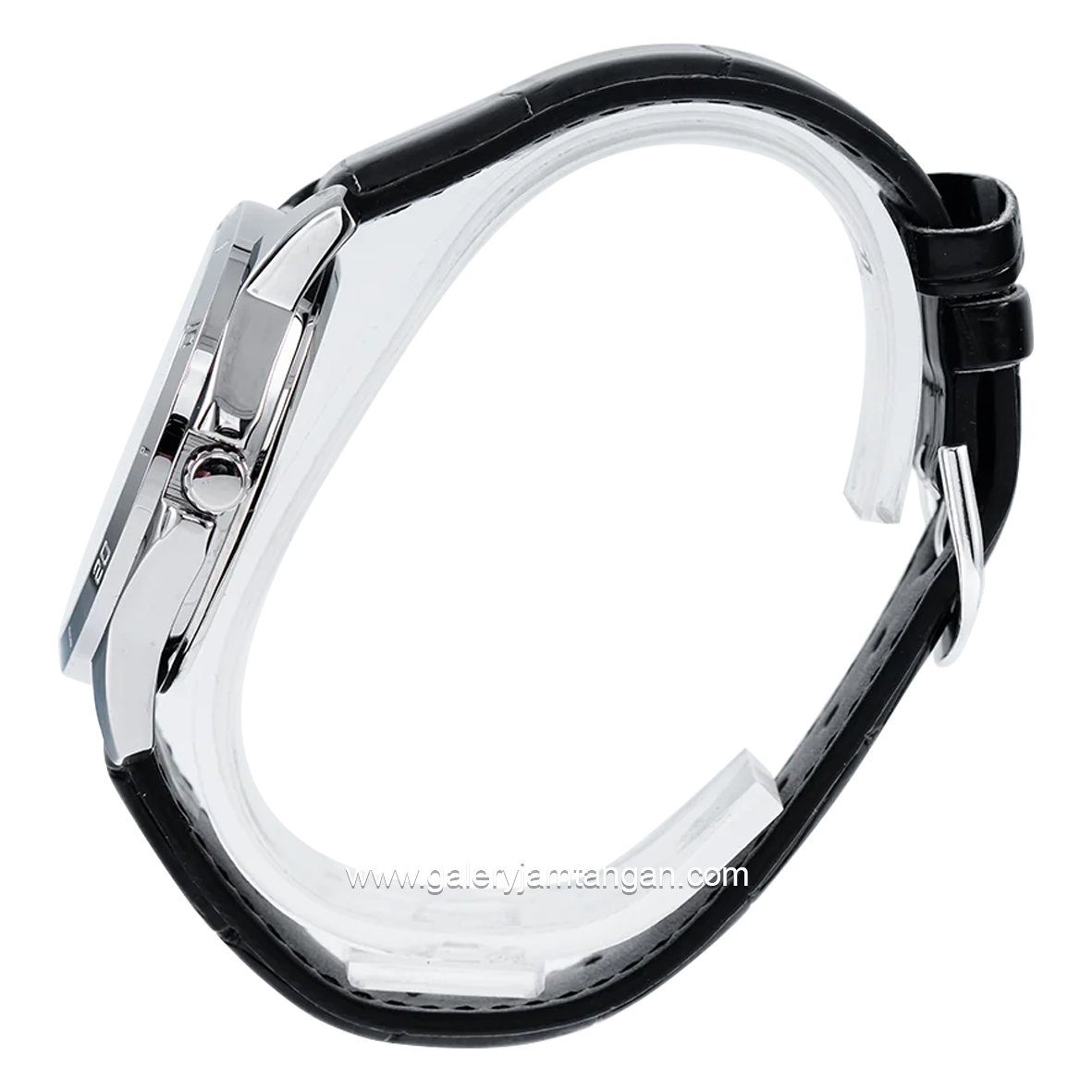 CASIO General MTP-V004L-7AUDF Black Silver Leather Strap