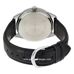 CASIO General MTP-V005L-7BUDF Black Silver Dial Black Leather Strap