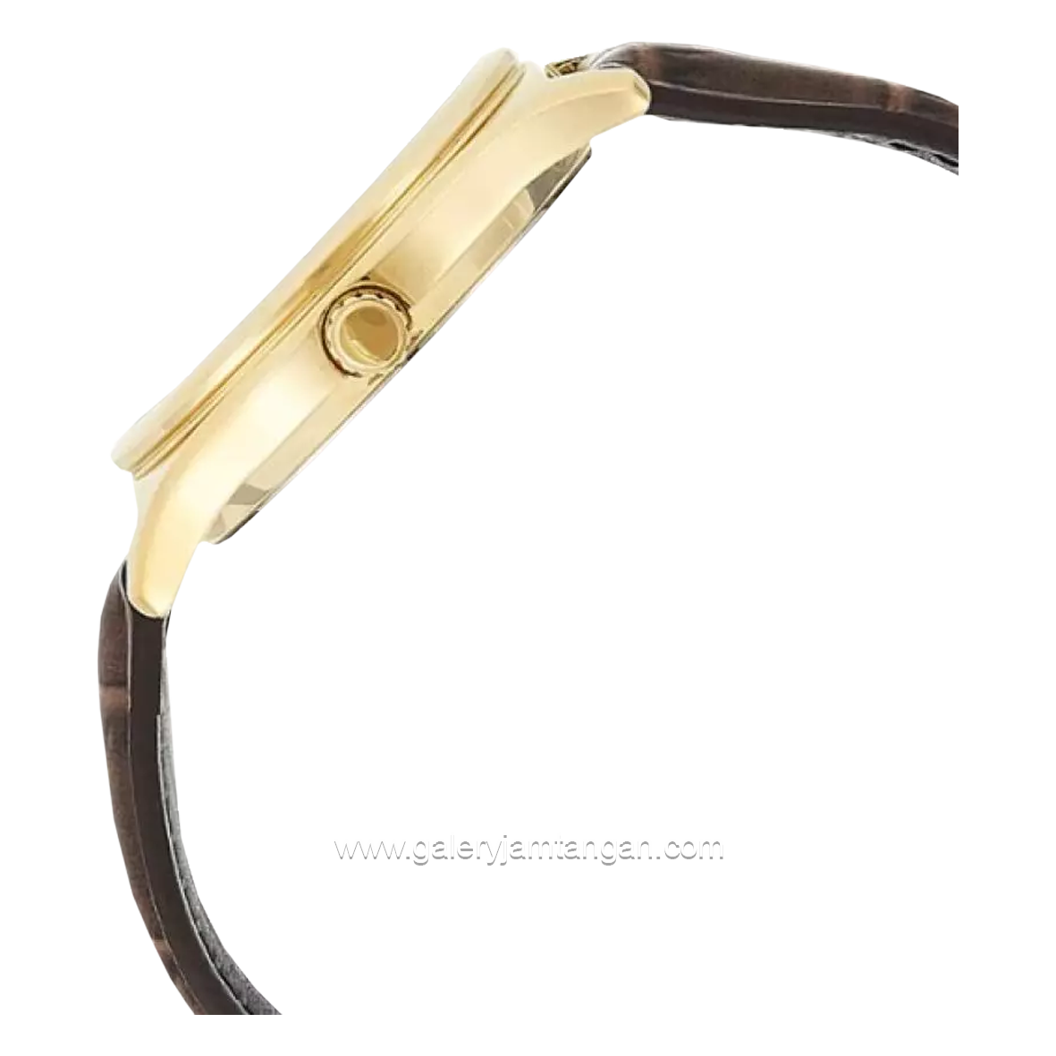 Casio General MTP-V006GL-7BUDF Brown Gold Dial White Leather Strap