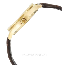 Casio General MTP-V006GL-7BUDF Brown Gold Dial White Leather Strap