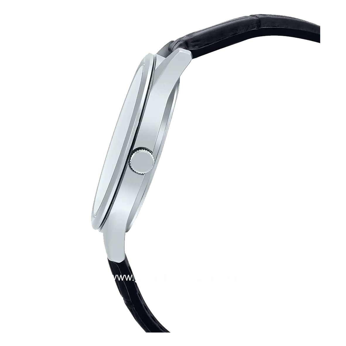 Casio General MTP-V006L-1CUDF Black Silver Leather Strap