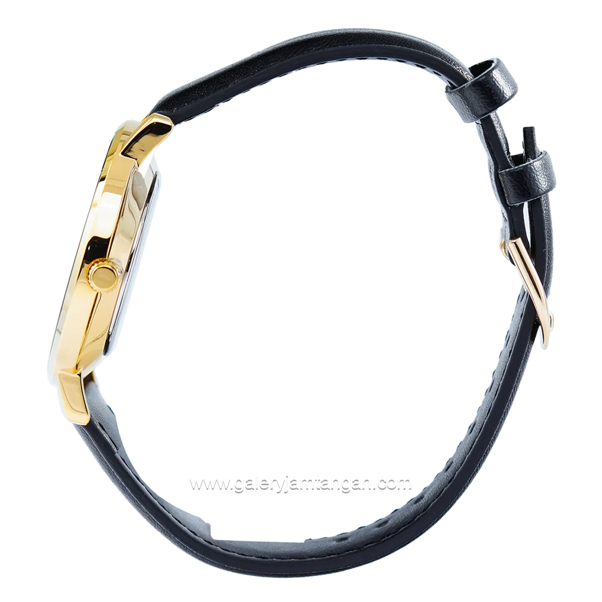 CASIO MTP-VT01GL-1B2UDF Black Gold Leather Strap