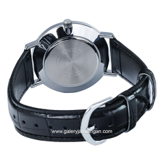 CASIO General MTP-VT01L-7B1UDF Black Silver Leather Strap