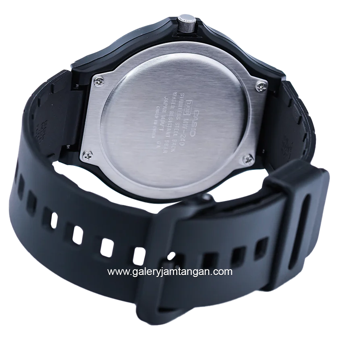 CASIO MW-240-3BVDF Black Dial Green Resin Strap