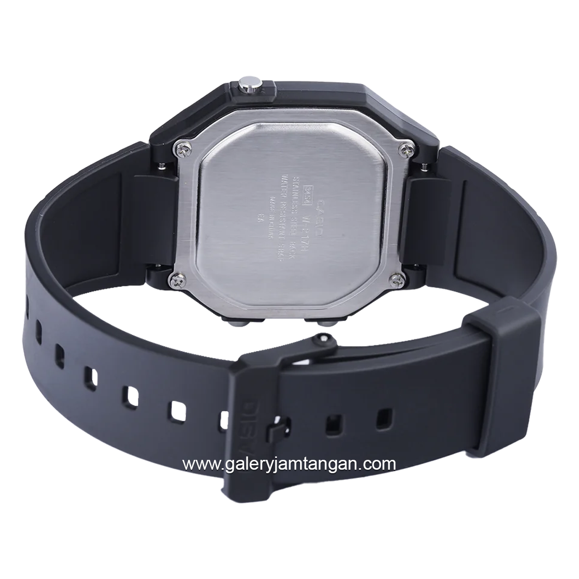 CASIO General W-217H-9AVDF Black List Blue Digital Rubber Strap