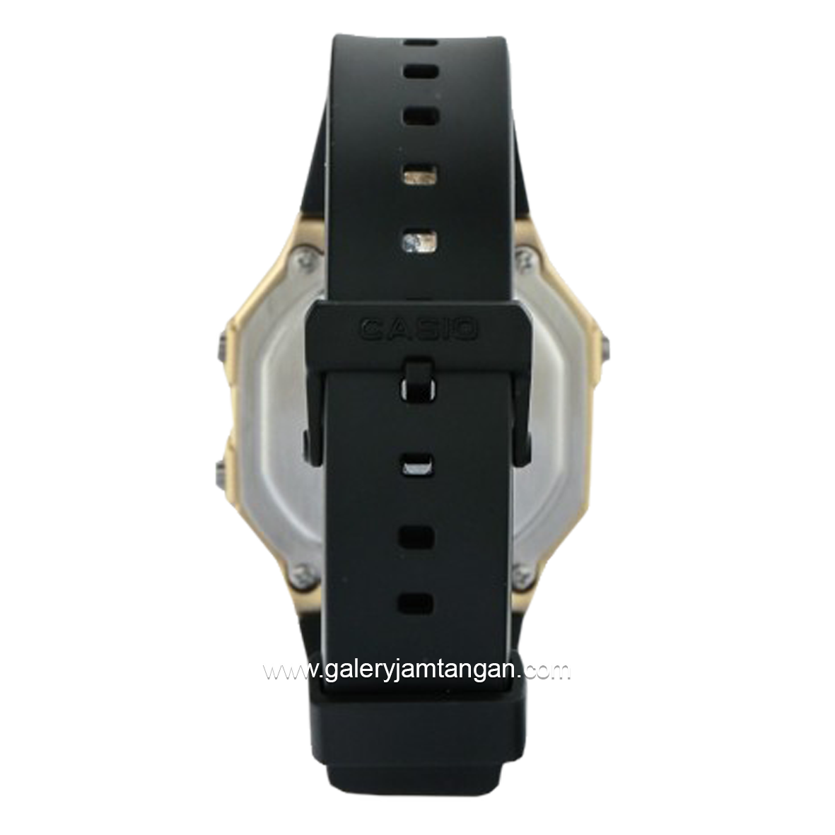 CASIO W-217HM-9AVDF Black Gold Resin Strap