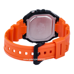 CASIO W-218H-4B2VDF Orange Black Resin Strap