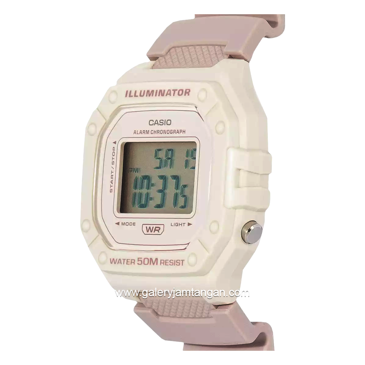 Casio General Illuminator W-218HC-4A2VDF Cream Resin Strap