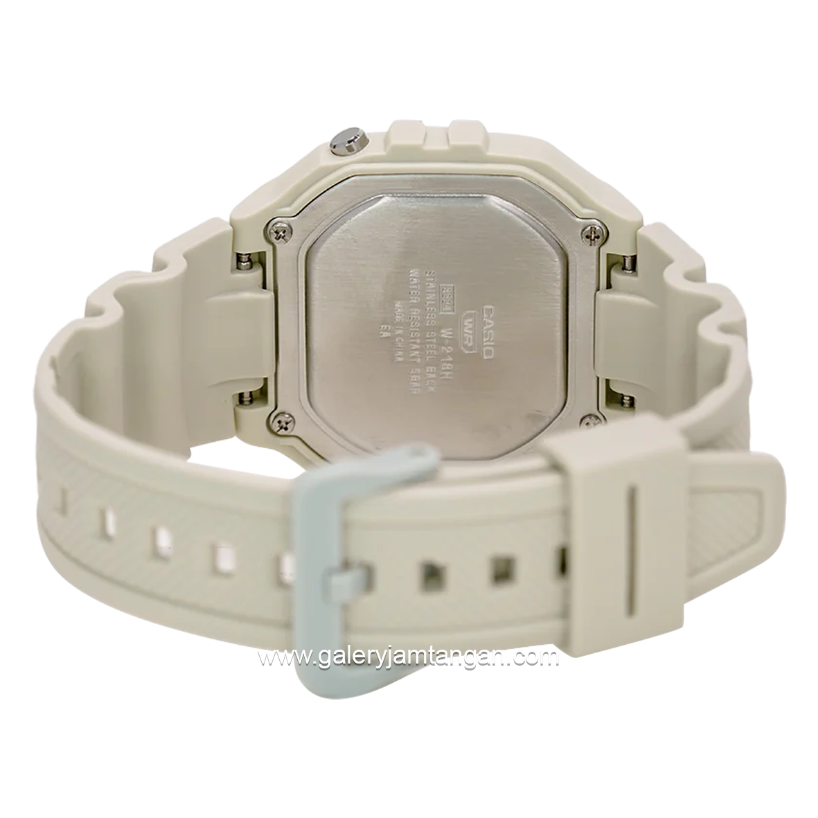 CASIO General W-218HC-8AVDF Illuminator Beige Digital Rubber Strap