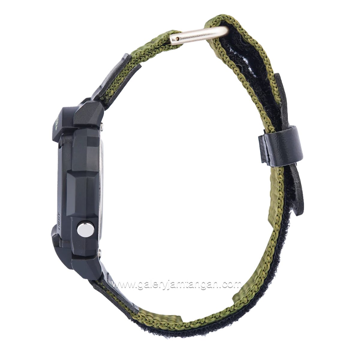 CASIO W-219HB-3AVDF Black Green Canvas Strap