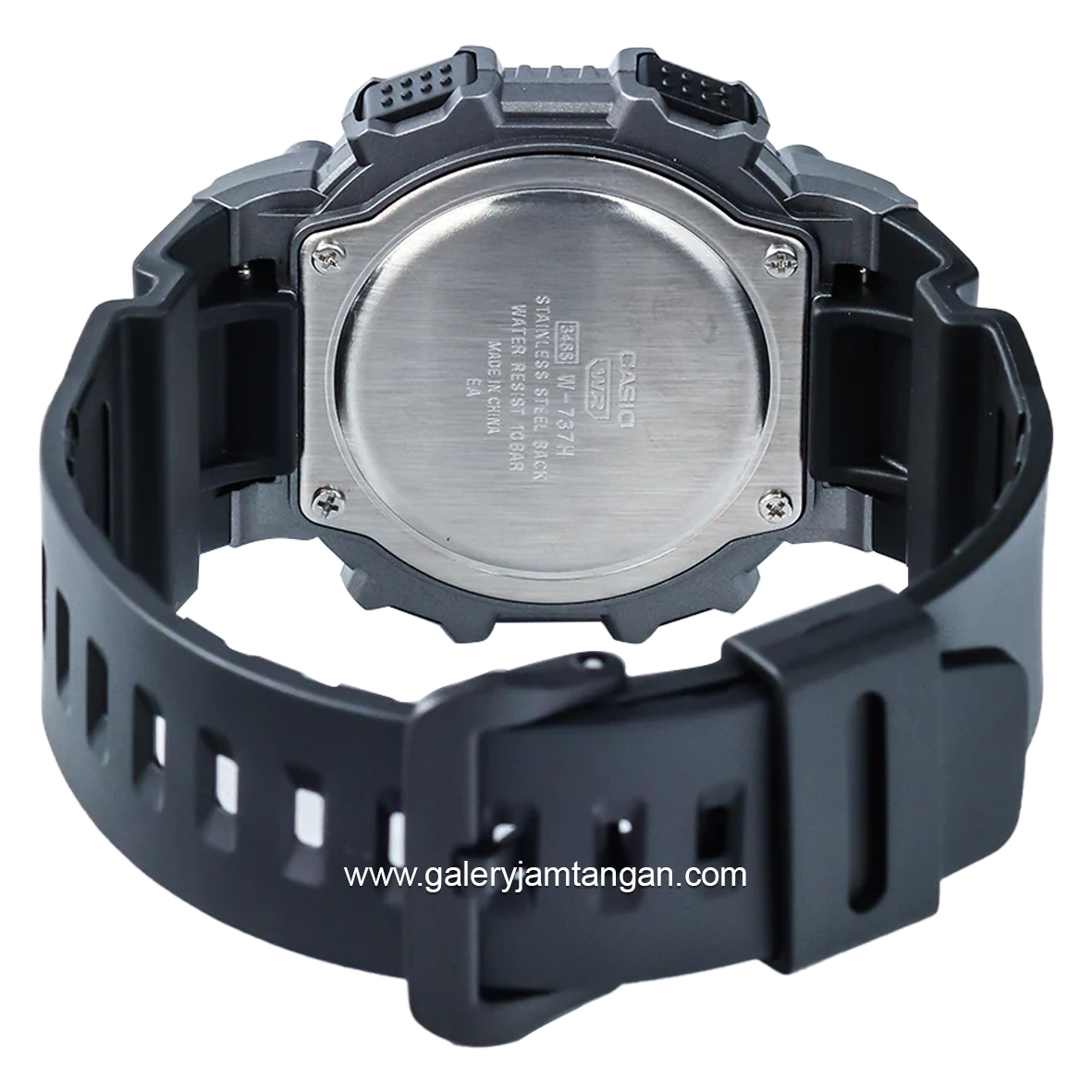 CASIO W-737H-1A2VDF Black Rubber Strap