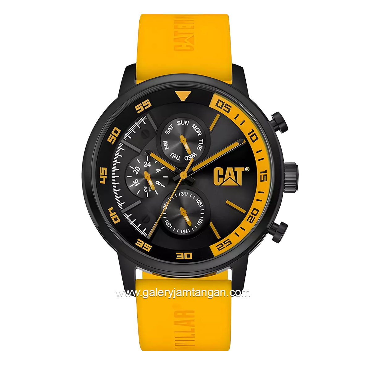 CATERPILLAR AK.169.27.127 Yellow Analog Rubber Strap
