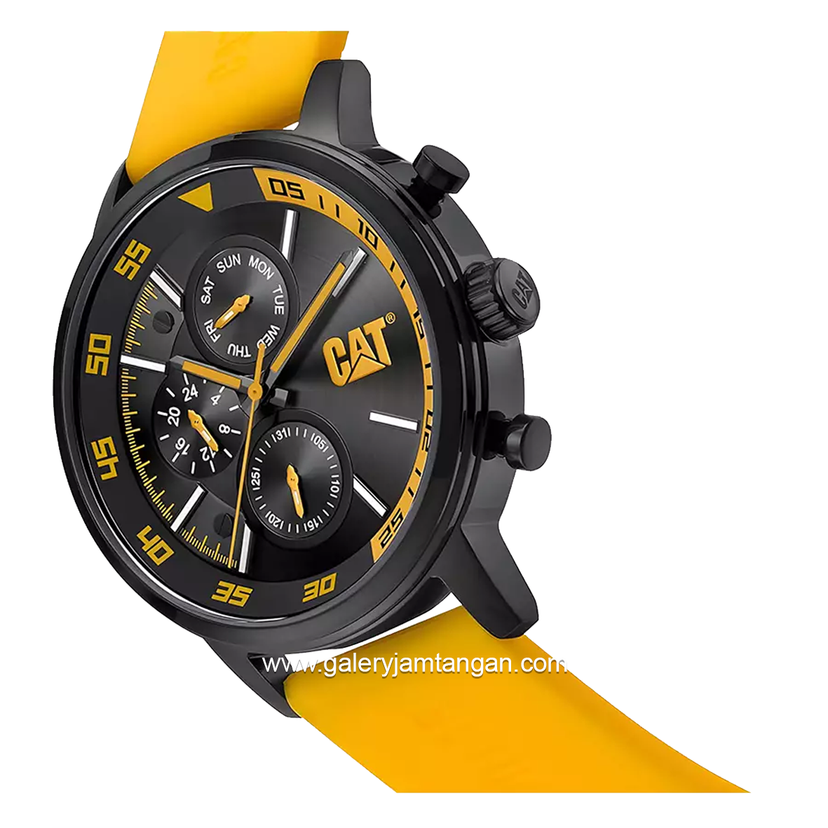 CATERPILLAR AK.169.27.127 Yellow Analog Rubber Strap