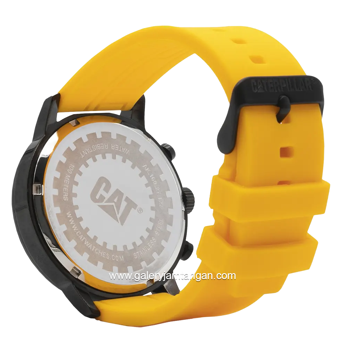 CATERPILLAR AK.169.27.127 Yellow Analog Rubber Strap