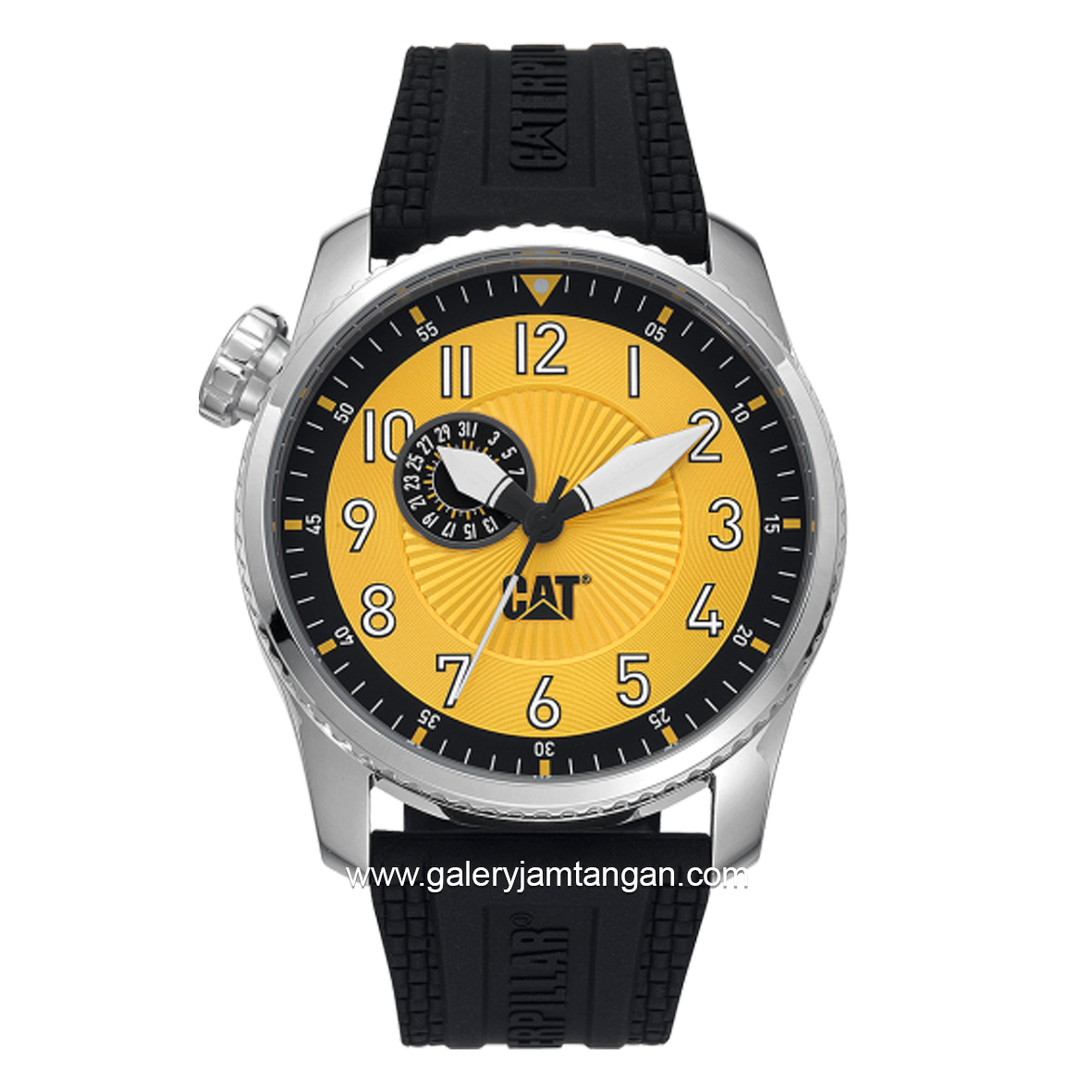 CATERPILLAR AQ.141.21.711 Black Dial Yellow Silicone