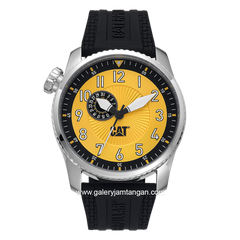 CATERPILLAR AQ.141.21.711 Black Dial Yellow Silicone