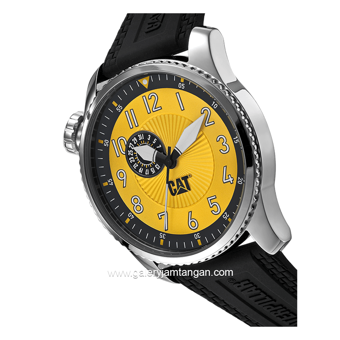 CATERPILLAR AQ.141.21.711 Black Dial Yellow Silicone
