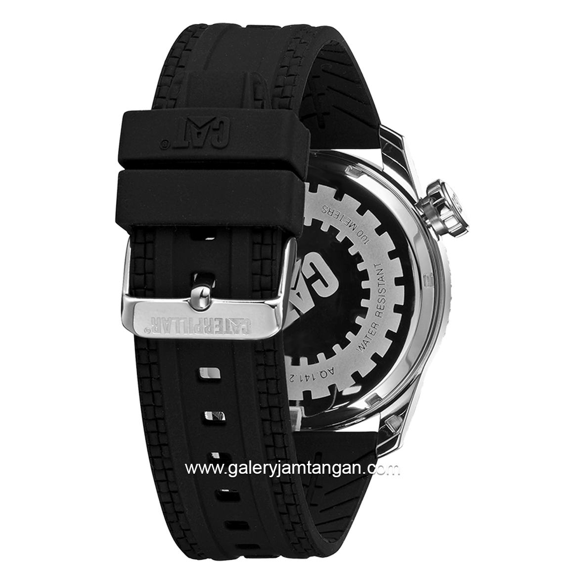 CATERPILLAR AQ.141.21.711 Black Dial Yellow Silicone