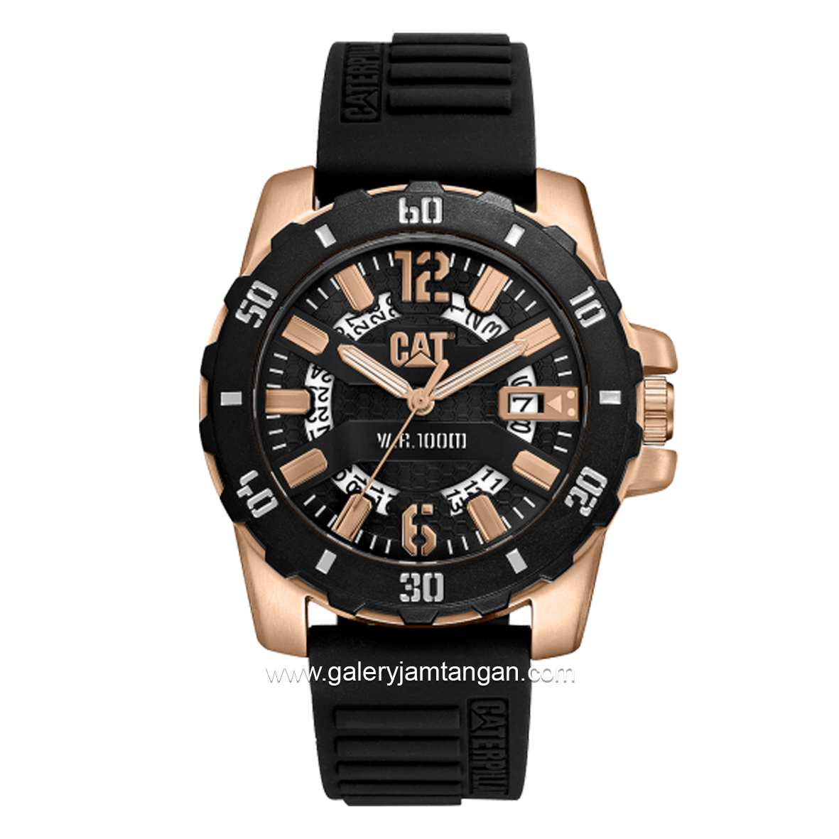 CATERPILLAR AR.191.21.139 Black Rosegold Analog Silicone Strap