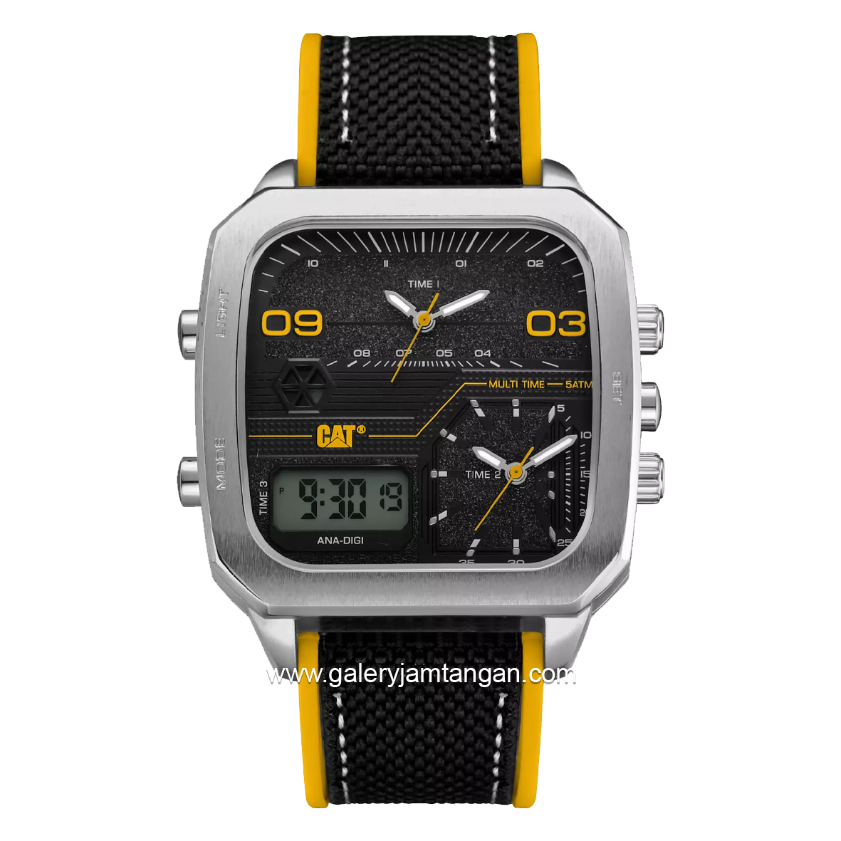 CATERPILLAR AS.149.21.137 Black Analog Digital Silicone Strap