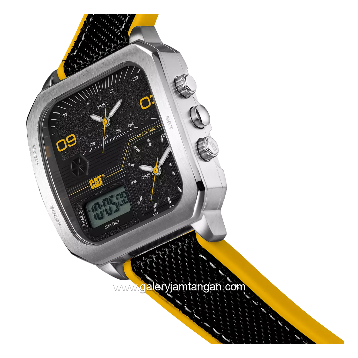 CATERPILLAR AS.149.21.137 Black Analog Digital Silicone Strap