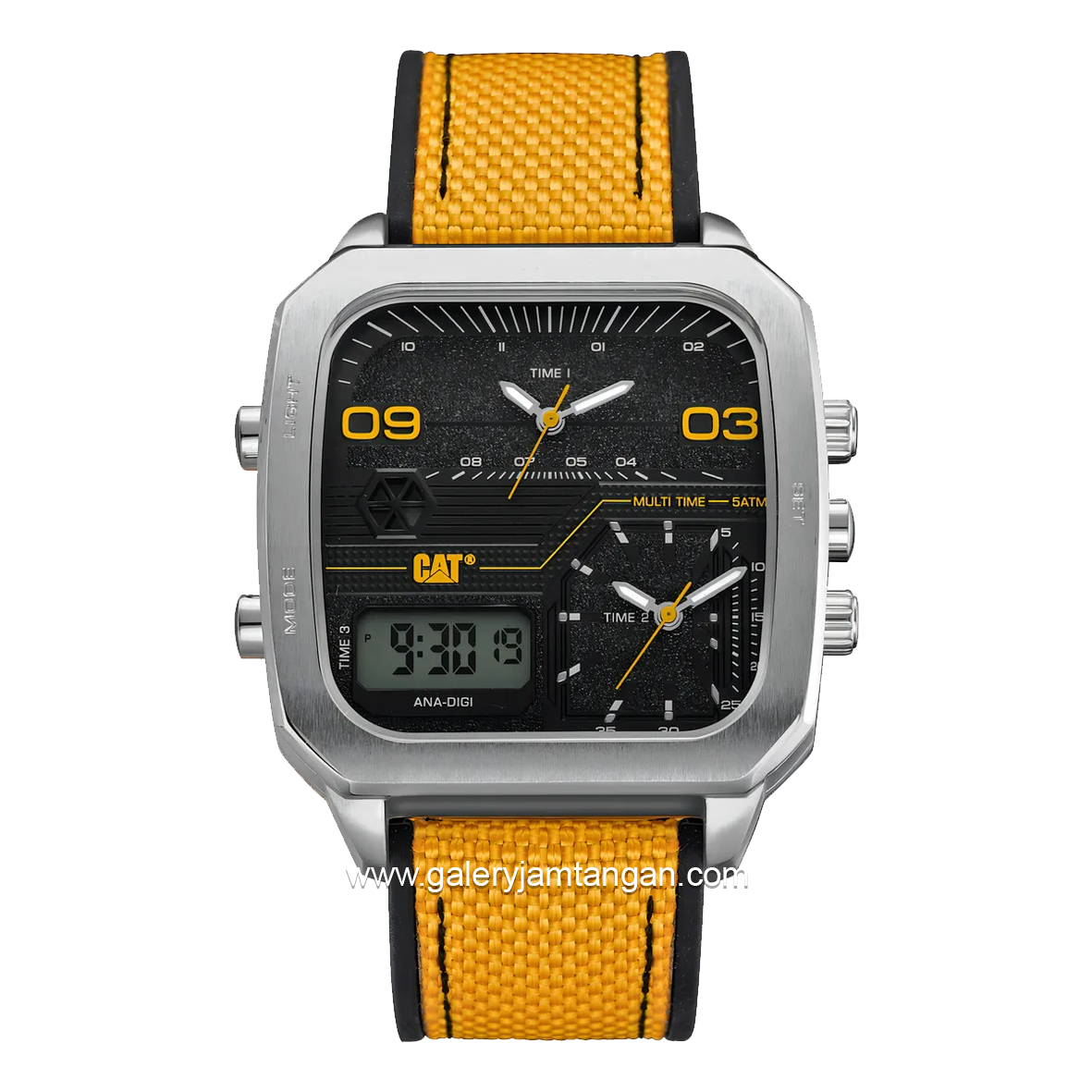 CATERPILLAR AS.149.27.137 Yellow Analog Digital Silicone Strap