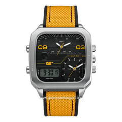 CATERPILLAR AS.149.27.137 Yellow Analog Digital Silicone Strap