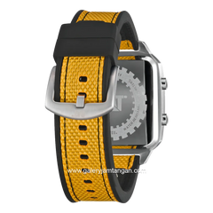 CATERPILLAR AS.149.27.137 Yellow Analog Digital Silicone Strap