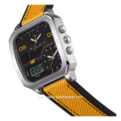 CATERPILLAR AS.149.27.137 Yellow Analog Digital Silicone Strap