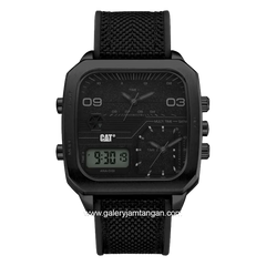 CATERPILLAR AS.169.21.131 Multi Time Black Silicone Strap