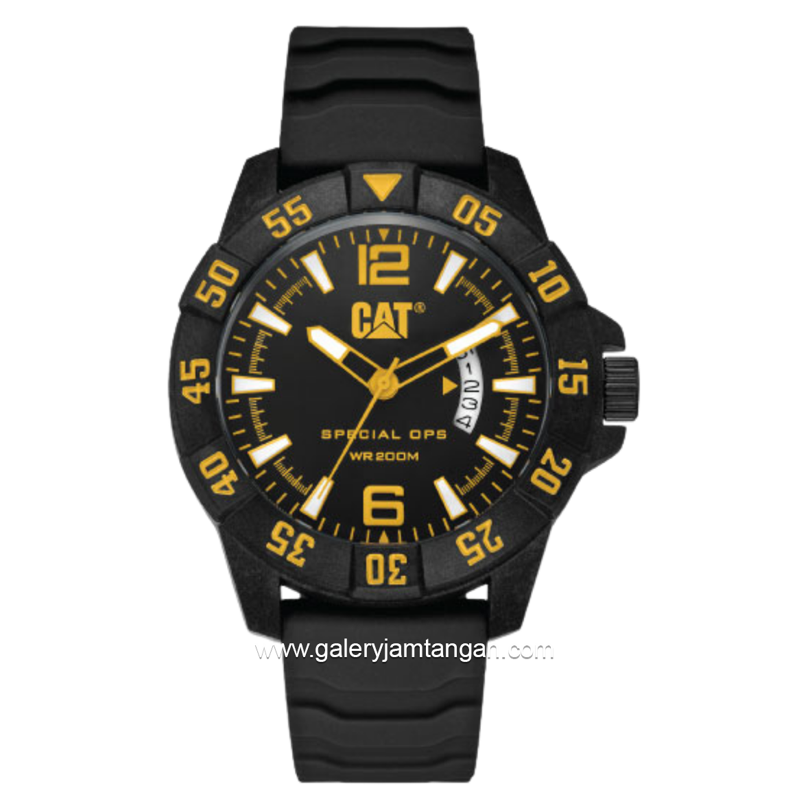 CATERPILLAR K4.121.21.137 Black Yellow Rubber Strap