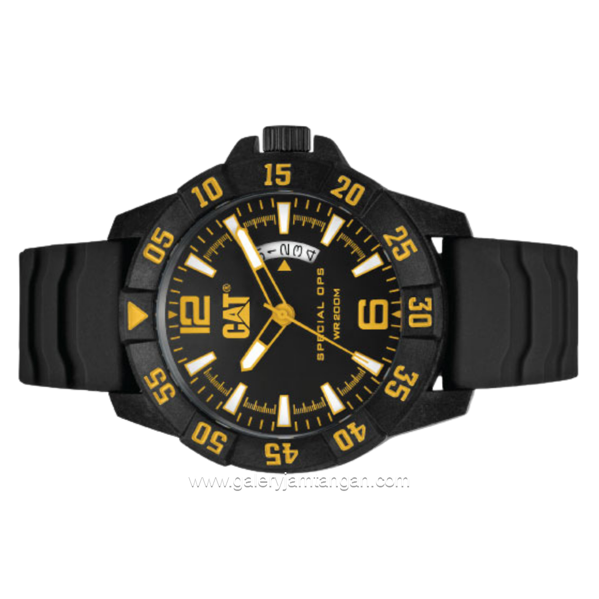 CATERPILLAR K4.121.21.137 Black Yellow Rubber Strap