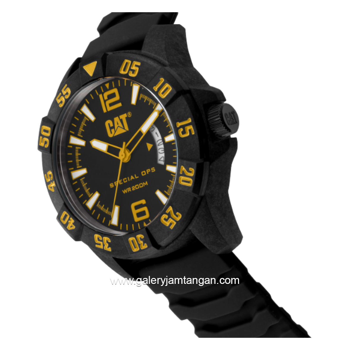 CATERPILLAR K4.121.21.137 Black Yellow Rubber Strap
