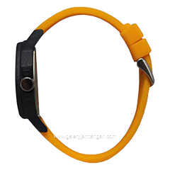 CATERPILLAR LF.111.27.137 Men's Yellow Dial Black Rubber Strap