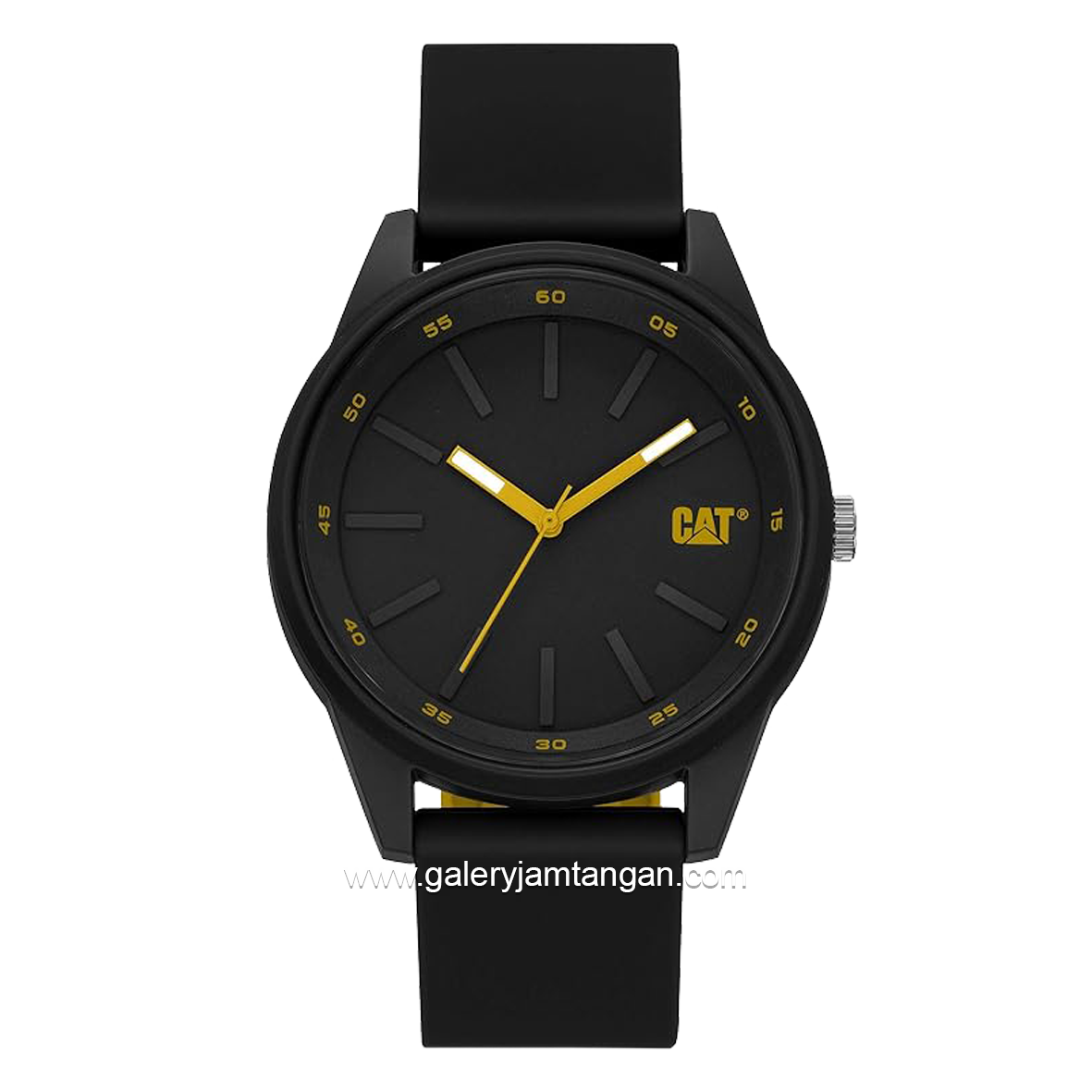 CATERPILLAR LJ.160.21.127 Black Second Hand Yellow Rubber Strap