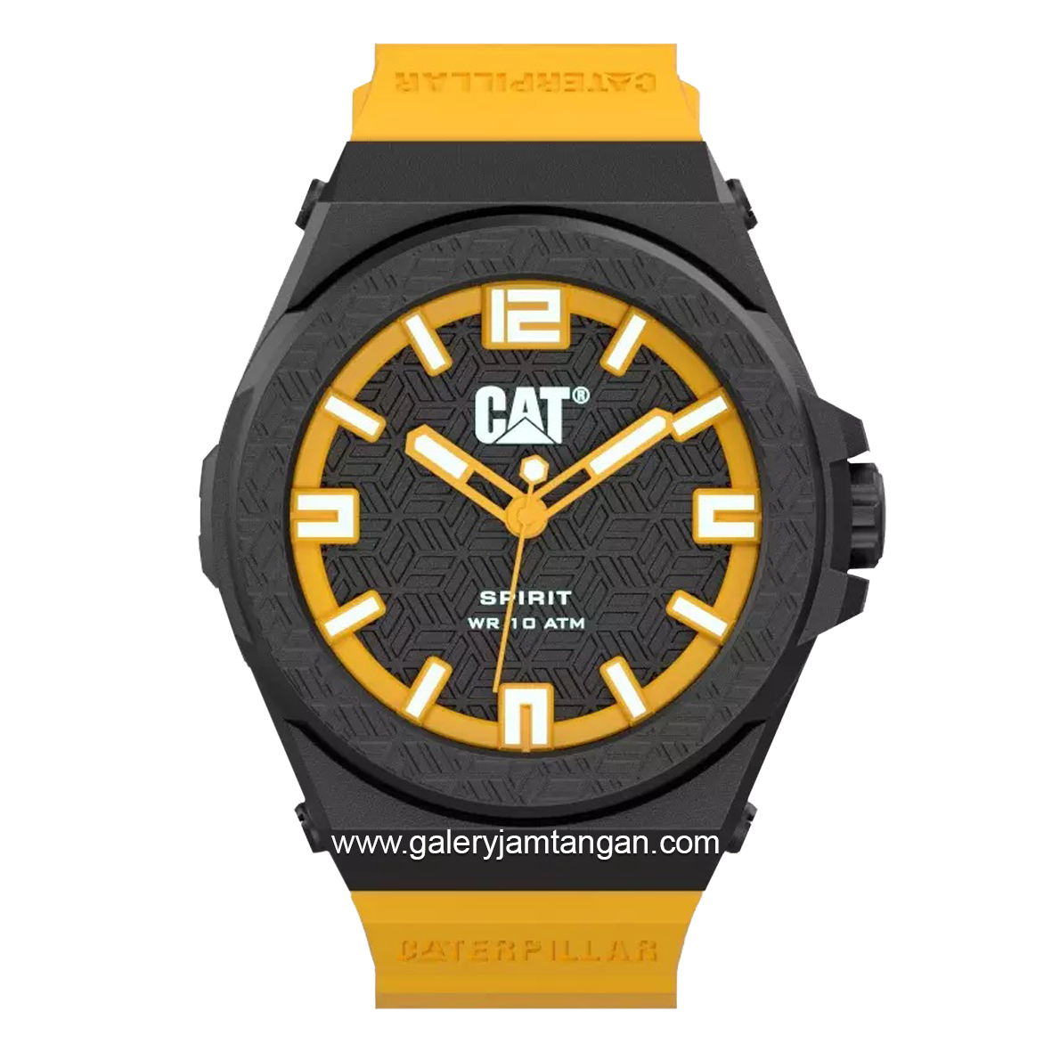 CATERPILLAR LO.111.27.137 Yellow Black Rubber Strap