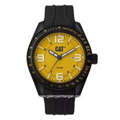 CATERPILLAR LQ.161.21.732 Black Dial Yellow Rubber Strap
