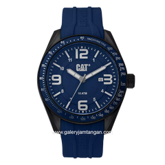 CATERPILLAR LQ.161.26.632 Navy Hour Marker White Rubber Strap
