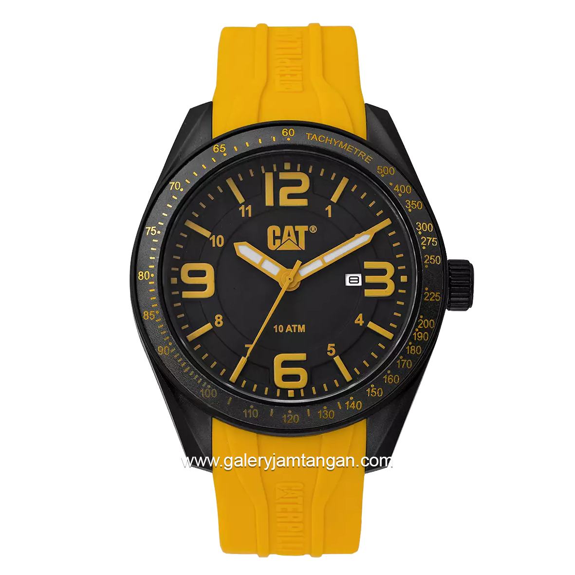 CATERPILLAR LQ.161.27.137 Yellow Dial Black Rubber Strap