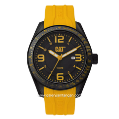 CATERPILLAR LQ.161.27.137 Yellow Dial Black Rubber Strap