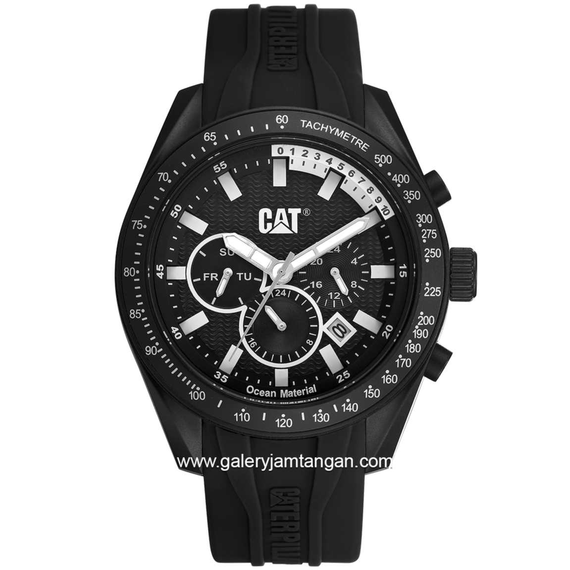 CATERPILLAR LQ.169.21.122 Dial Black White Rubber Strap